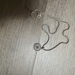 David Yurman Silver Compass Pendant Necklace